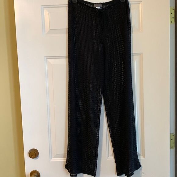 Swim coverup sheer pants by Jordan Taylor size large w/elastic/drawstring waist - Picture 2 of 8